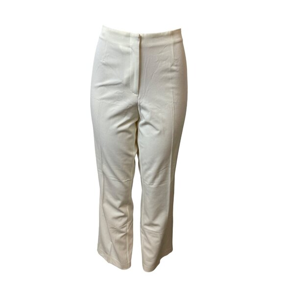 First Issue Women's Ivory  High Waist Hook and Eye Flared Stretchable Pants Sz 1 - Picture 1 of 9